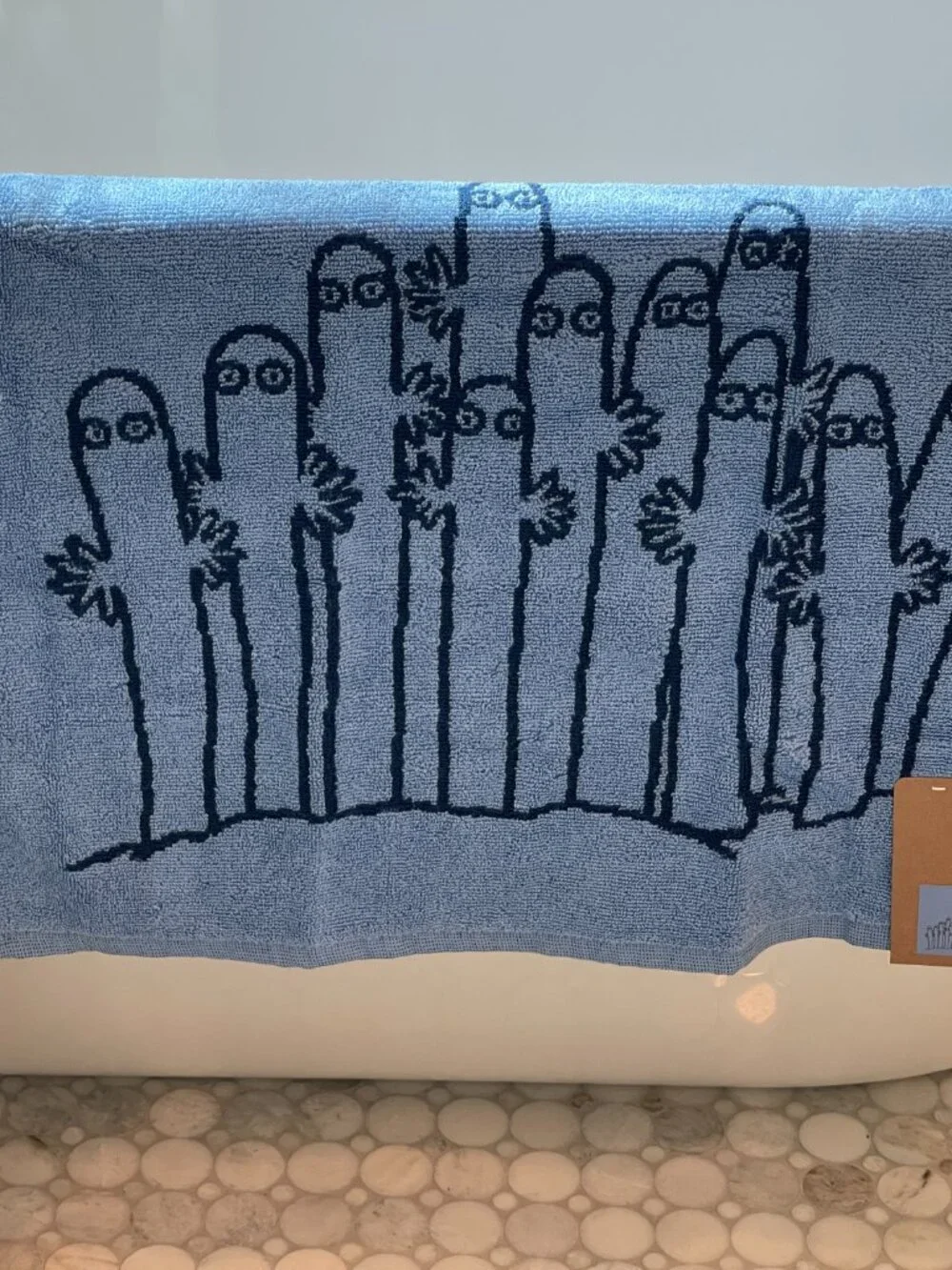 Moomin Arabia Weird Blue Creature Hand Towel – Oversized Reversible Wow Gift